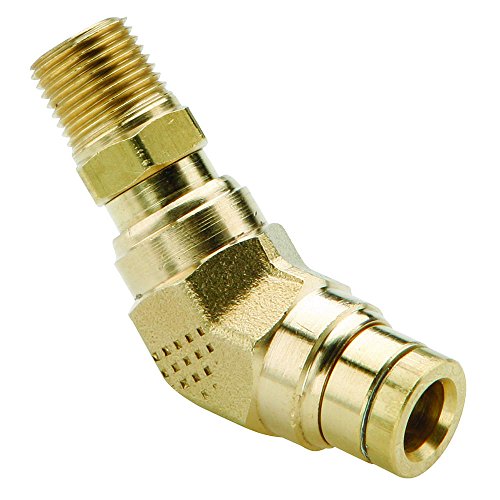 Parker Hannifin 179pmt-6-6-6-pk20 Male cotovelo macho giratório de preestação, 45 graus, tubo de push-to-conectado de 3/8