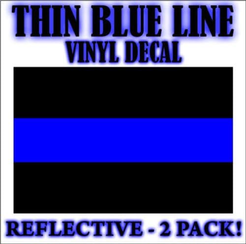 Empire Tactical USA Two Pack Fin Blue Line 3m Reflexivo adesivo Ultra Us Made Vinyl