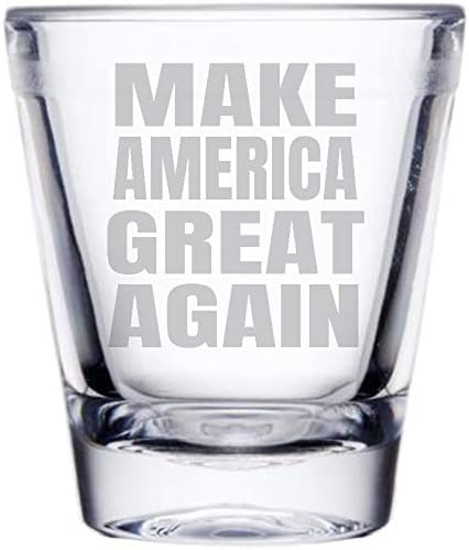 Alankathy canecas Donald Trump tornam a América Great Again Shot Glass 1,5 oz claro