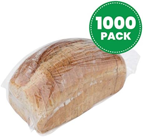 [1000 sacolas 8 '' x 3 '' x 15 ''] Sacos de pão de pão transparente Produzir bolsas de embalagem de armazenamento para bolos, pães, produtos e todas as suas necessidades de armazenamento