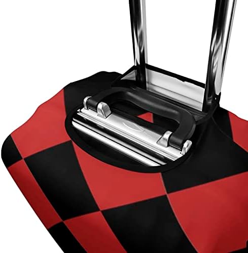 Quadrados vermelhos e pretos Bagagem de viagem Tampa de bagagem de bagagem lavável tampas de bagagem com zíper