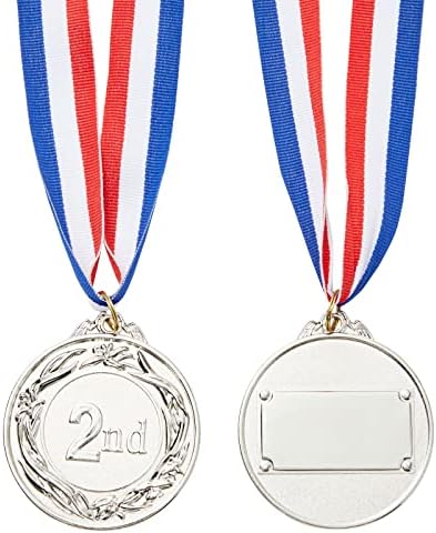 6º pacote 1º, 2º, 3º lugar Medalhas de prêmios para crianças e adultos, prêmios de participação com fitas de 15,5 polegadas para esportes, torneios, competições