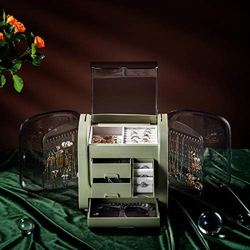 Emers requintada- caixa de jóias Caixa de jóias Organizador de jóias de 4 camadas de alta capacidade de exibição Jóia de joias