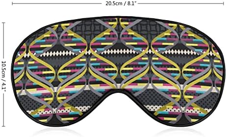 DNA Spiral Impresso Sleep Máscara de olho macio tampa de olho de olhos com cinta ajustável Night Travel Troad Travel To Men Mulheres