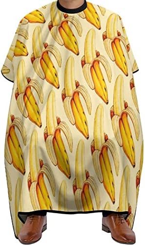 Delicioso padrão de banana barbeiro capa profissional corte de cabelo cabeleireiro de avental capa barbeiro acessórios