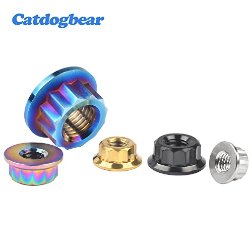 CatDogBear Titanium Nut M5 M10 Bi Hex Flan 12 Point Nuts para motocicleta ROTAFIT DUCATI