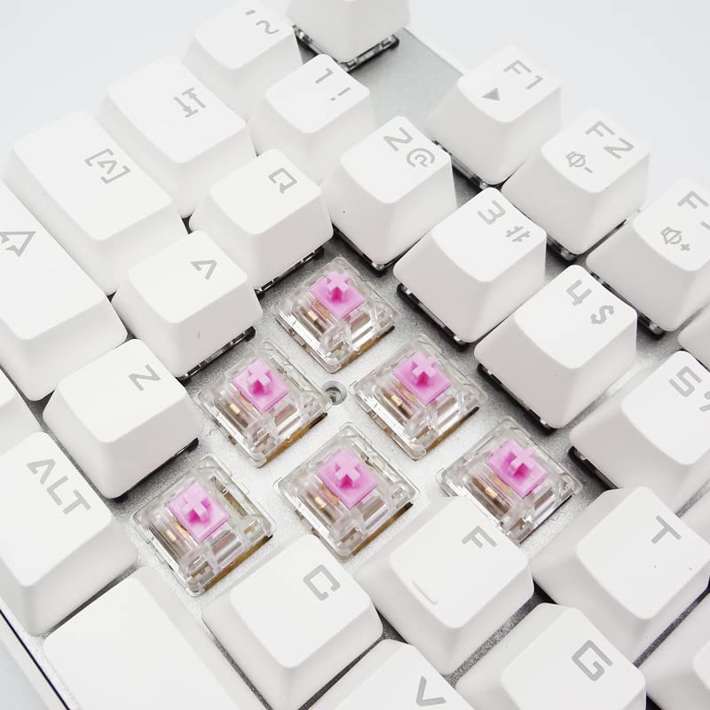 Interruptores de teclado linear Durock, interruptor linear rosa cremoso L3 65g, mola banhada a ouro