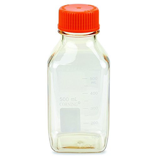 Corning® #431430, garrafa de armazenamento de policarbonato quadrado de 150 ml com tampa de 45 mm, embrulhada individualmente