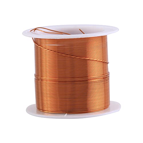 Fio de cobre esmaltado, 0,5 mm × 10m Bobina de cobre isolada de arame de enrolamento de 0,5 mm × 10m, resistência à tensão 3000-5000V, resistência à temperatura 130-180 ° C para conectar ou reparar fio de cobre