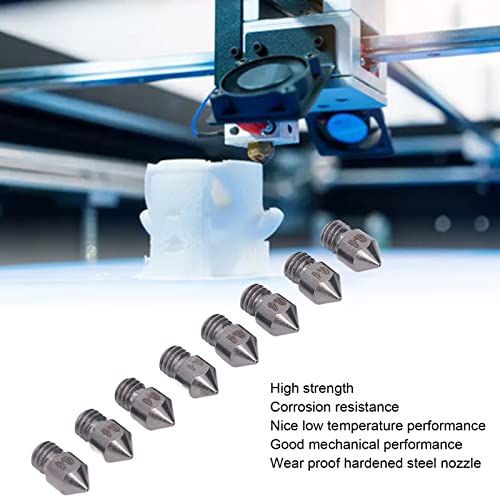 Ftvogue Extrusora MK8 Kit de agulha do bico M6 Frea masculina Bicos de impressora 3D Conjunto de agulha, acessórios de impressora