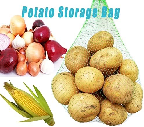 StayWild 100 PCs Onion Batato Garlic Storage Bag-20 polegadas | Sacos de armazenamento de vegetais de frutas | Sacos de fervura