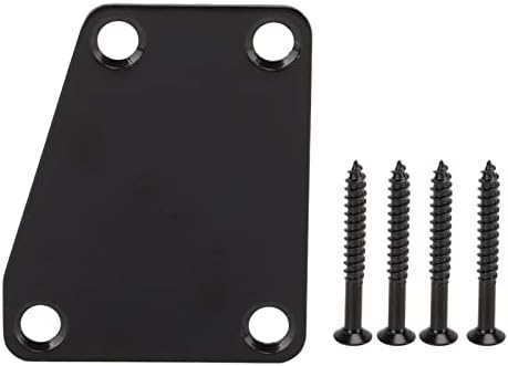 Placa de pescoço da guitarra elétrica, placa de pescoço de baixo, bom combina com fácil instalação de design padrão de design com parafuso 4pcs para substituição