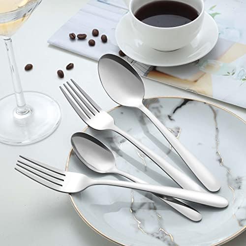 Forks de jantar de 36 peças Conjunto de talheres de bifurres, garfos de aço inoxidável, garfos de talheres, mirror polido