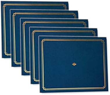 Titular do certificado Gartner Studios, azul com detalhes de folha de ouro, se encaixa em documentos de 8,5 ”x 11”,
