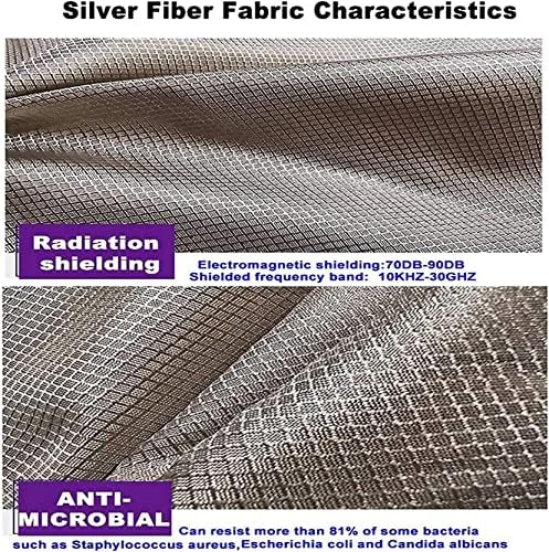 Darzys Silver Fiber para roupas Tecido anti -radiação para EMI EMI RF RFID Sinal de proteção Material de proteção