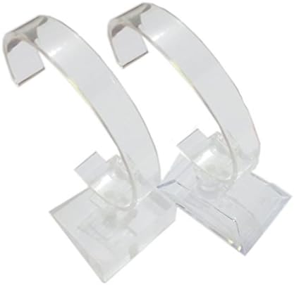 LASENERSM 2PACK OF Watch Jewelry Bracelet Stands Stands Rack Secreting para uso de casa ou loja, transparente