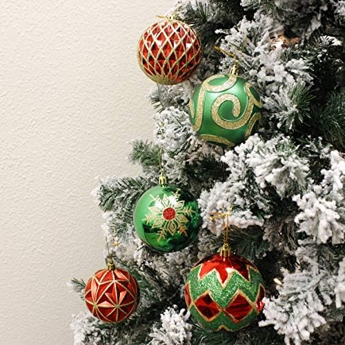 Joiedomi 16 PCs Ornamentos de bola de Natal, enfeites de penduramento de Natal à prova de Natal para a festa de festas de férias