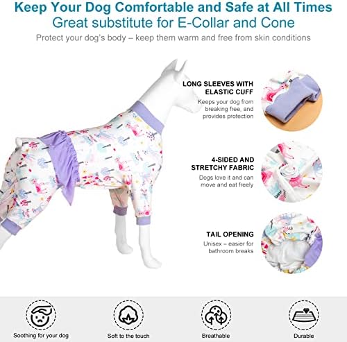 Lovinpet Lovinpet Pijamas Pitbull - Menas de cão de algodão de gola alta, proteção contra UV, camisa de recuperação