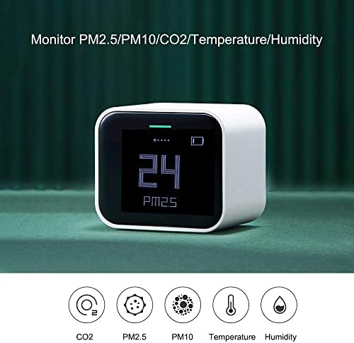 Detector de qualidade do ar de Walnuta Use Display Digital PM2.5/PM10/CO2/Temperatura/Horcar Monitor de Dióxido de Carbono Medidor