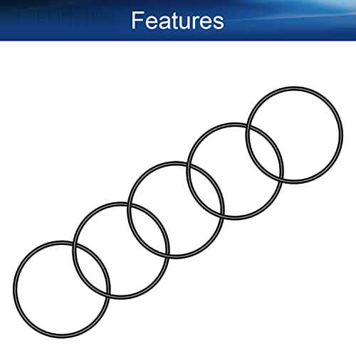 Bettomshin 5pcs nitrila de borracha O-rings, 59 mm OD 54,2mm ID de 2,4 mm Largura, métrica de vedação de buna-nitrila arruela