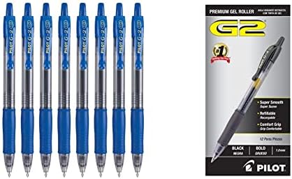 Piloto G2 Premium em gel de tinta de gel premium Roller de canetas, ponto em negrito, 2 pacote, tinta azul