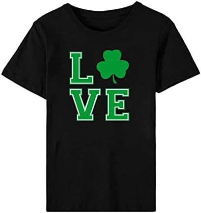 Camisas do dia de St. Patricks para feminino Gnomos fofos camisetas shamrock camisetas estampadas de manga curta