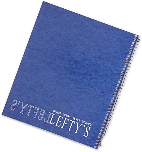 A faculdade canhota governou o caderno impresso com Lefty na capa, conjunto de 3, cores variadas