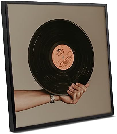 Golden State Art, 12,5x12.5 Record álbum de alumínio Vinil Record Arbor Frame para exibição de parede