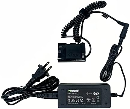 Wasabi Power DCC-LPE6 Dummy Battery DC Coupler & AC Adapter for Canon DR-E6 AC-E6N LP-E6 LP-E6N LP-E6NH and Canon 5D II