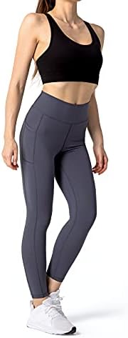Calça de ioga de cintura alta feminina de moikj com bolsos leggings Women's Women's Workout Yoga Pants
