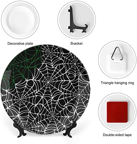 Spider Web Cerâmica China Placas decorativas com ornamentos pendurados Placas de jantar