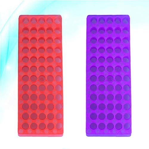 Ferramenta de limpeza do Balacoo Chapstick Holder- 2pcs Centrífugo Trenadores de tubos Organizadores Experimento 60 Buracos 0. 5ml/ 1. 5ml Laboratório Tubo Scientific Tubo Tools Ferramentas de limpeza