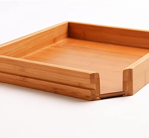Jikugo Design Bamboo Tea Box Serving Bandey - Acessórios para chá de chá quadrado de chá quadrado.
