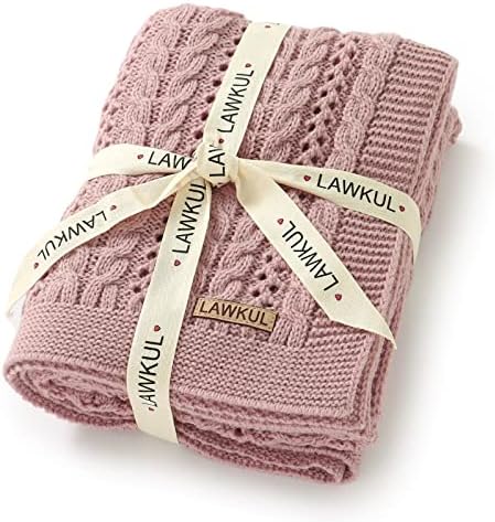Cobertores de bebê de Lawkul Babias Bobetas Celular Neutro Berço Macio Berço Respirável Neutro Para Recém -nascido menino Rosa Pink