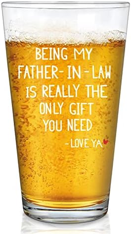 Futtumy Sendo meu sogro é realmente o único presente que você precisa de vidro de cerveja 15 onças, presente de aniversário
