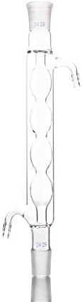 Mountain Men Laboratory, Condensador Durável de Allihn 450mm/2424 ， Borossilicate Glass High Capacity Com Bulboud Tubo
