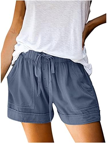 Shorts de tamanho mais gamivast para shorts de cordão casual feminino