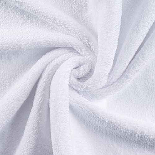 Toalhas de salão de lã de lã de coral de microfibra Arkwright - Bleach resistente a pêlo resistente a cabelos absorventes Conjunto de toalhas, perfeito para resort, hotel e spa, 16 x 27 pol.