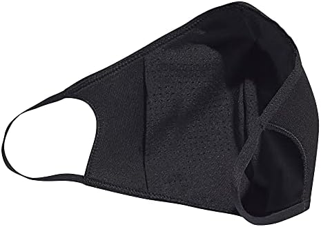 Distintivo da Adidas de capas de rosto esportivo, 3 pacote, adulto unissex, preto