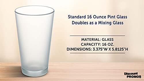Promoções de desconto 10 óculos de espinha fosca Conjunto, 16 onças. - Barware, mixagem de vidro, durável - fosco