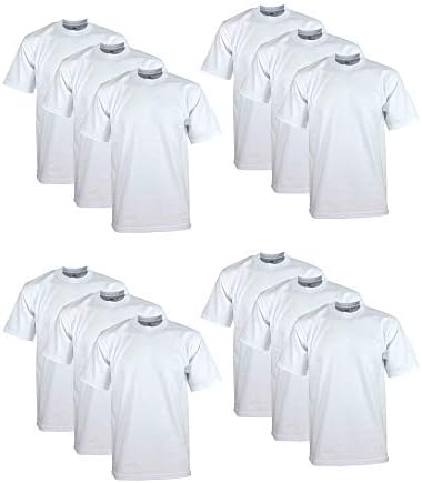 T-shirt de pacote de algodão curto de algodão pesado de 12 pacote do Pro Club de 12 pacote