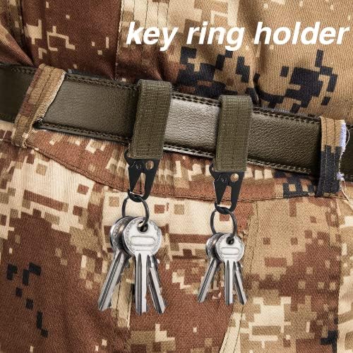 Yoetey Tactical Belt Guardy com porta-chaves, Keepers de correia de serviço para 2 -2,25 Cintos, Elastic Belt Guard