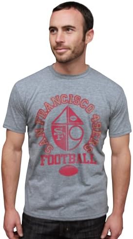 NFL São Francisco 49ers Trintage TriBlend Manga Short Crew Neck Tee Men's