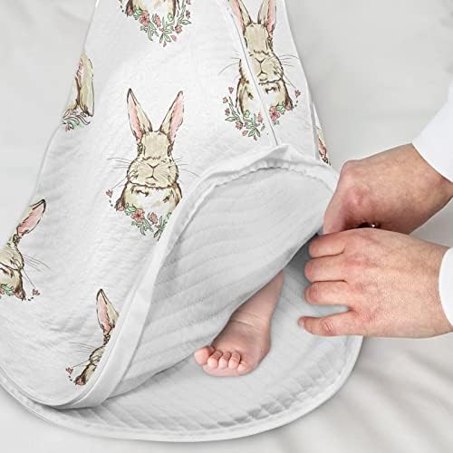 Vvfelixl Sack Sack para bebês recém -nascidos - Rabbits Head Baby vestível cobertor - Swaddle Transição Saco de dormir para bebês