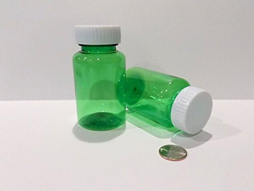 Viagem de plástico Topo de parafuso de malha largo Bottles Garrafs Jarros de recipiente Clear Green 5 onça pacote de 12 unidades