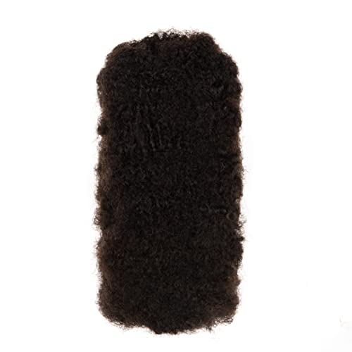 LinkMai Afro a granel Cabelo humano natural, preto natural, 8 polegadas, 30g/1oz para tranças, LOC Fix, extensões de dreadlock de volume e nó de torção