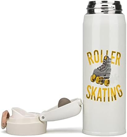 Isolamento de patins de patinação Rolo garrafa de água aço inoxidável a vácuo Copo esportivo para camping de viagens ao ar livre