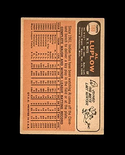 AL LUPLOW MANTA ASSISTRADO DE 1966 Topps New York Mets Autograph