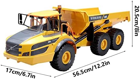 Qiyhbvr rc truck de dump 1/20 escala 2.4g Controle remoto Articulado Construção de caminhões de construção de carros eletrônicos de