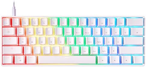 Mizar MZ60 Teclado de jogos mecânicos LUNA | 60% do teclado 62 key Ansi US Layout | RGB LED LID LIDO | Nkro anti -fantasma